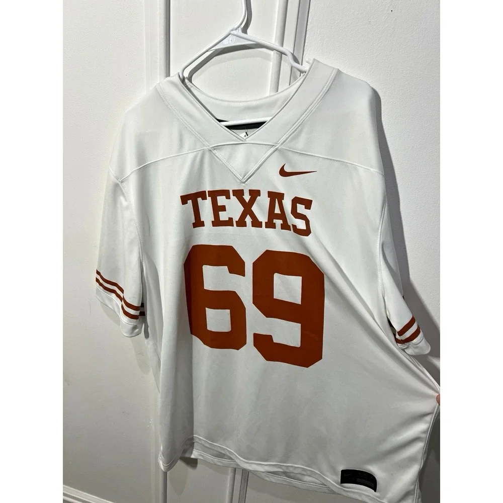 NICE Nike Texas Longhorns #69 Football Jersey Mens XXL White Burnt Orange